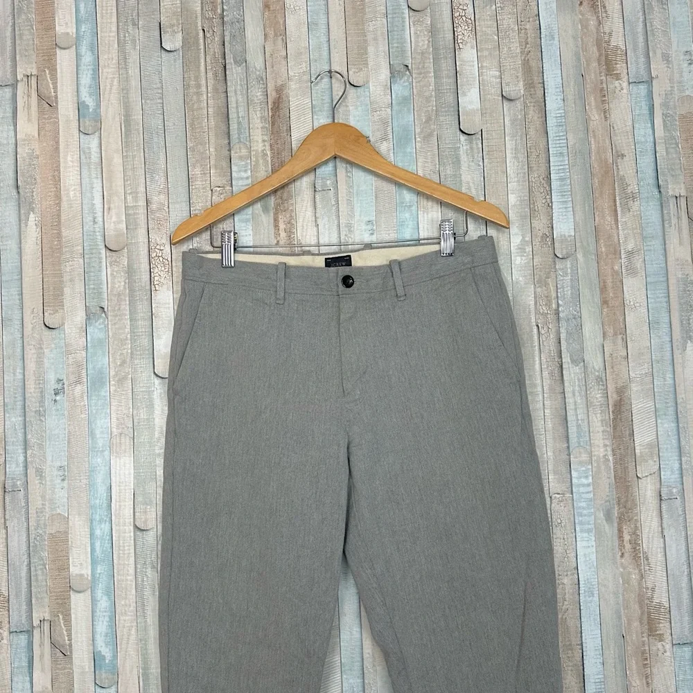 J Crew 32 Gray Brushed Cotton Melange Twill 770 Pant Trouser Straight Fit Leg‎ - Picture 2 of 11